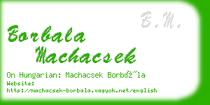 borbala machacsek business card